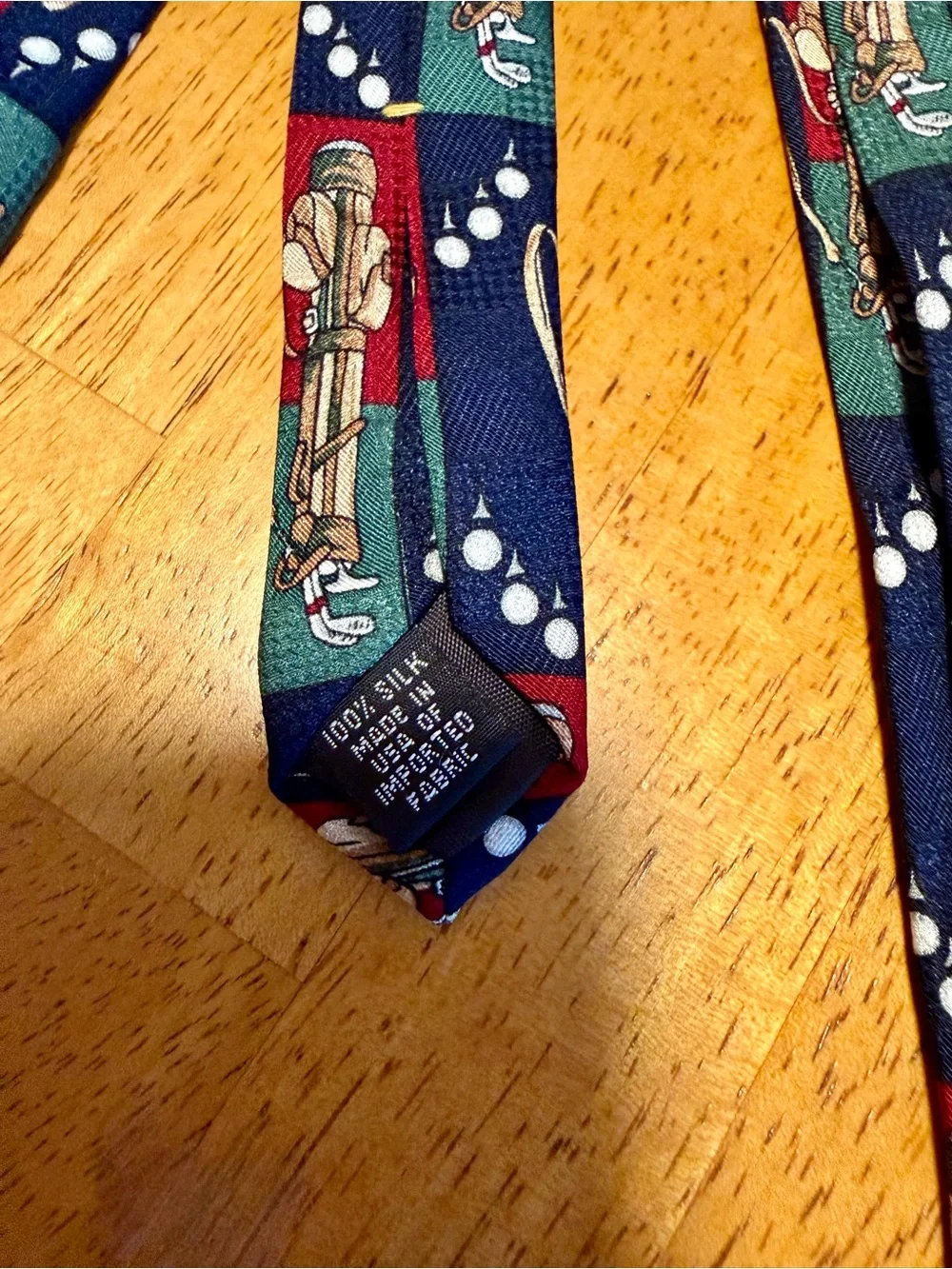 Vintage B. Forman Co. Golf Bag Pattern Novelty Silk Necktie ⛳️🏌️‍♂️
